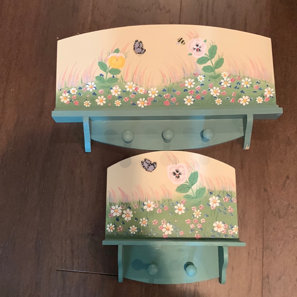 Set of 2 decorative hook racks